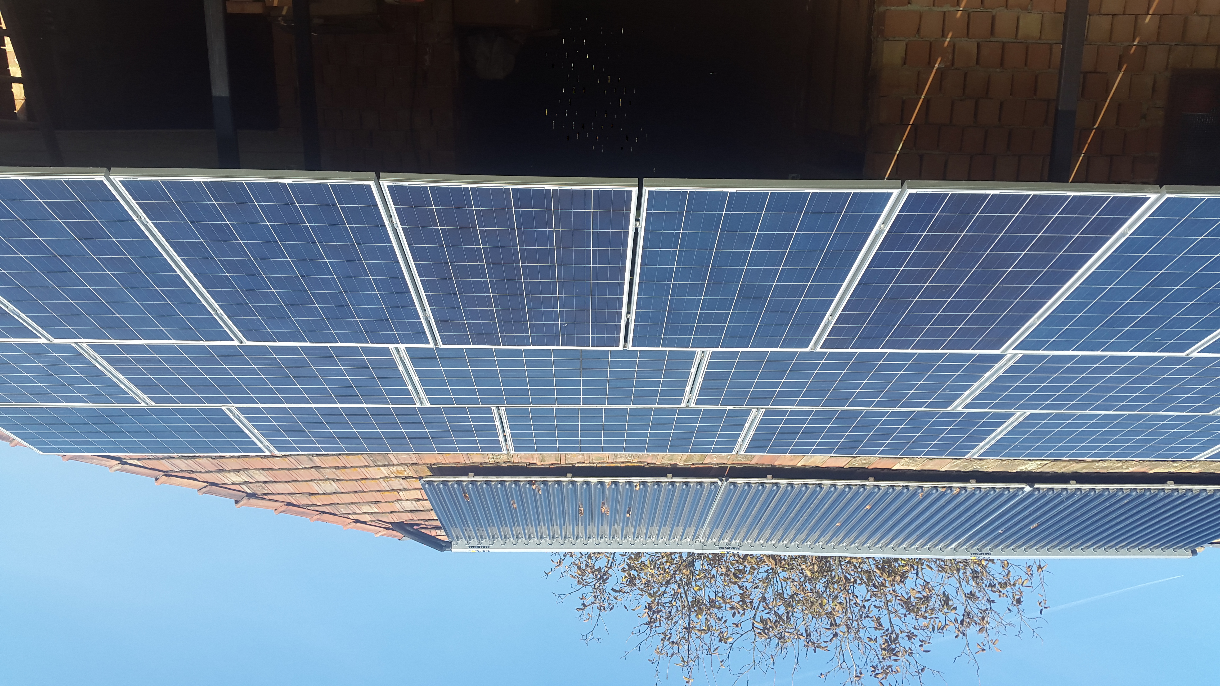 13,5 m² CPC vízeskollektor + hybrid rendszer